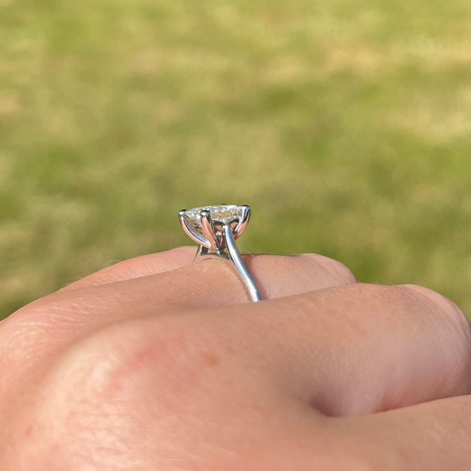 Francis & Gaye Platinum 1.04ct Princess Cut Diamond Solitaire
