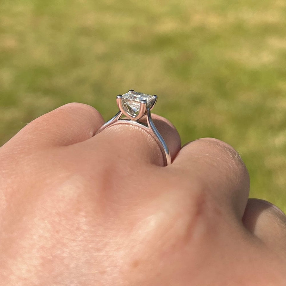 Francis & Gaye Platinum 1.04ct Princess Cut Diamond Solitaire