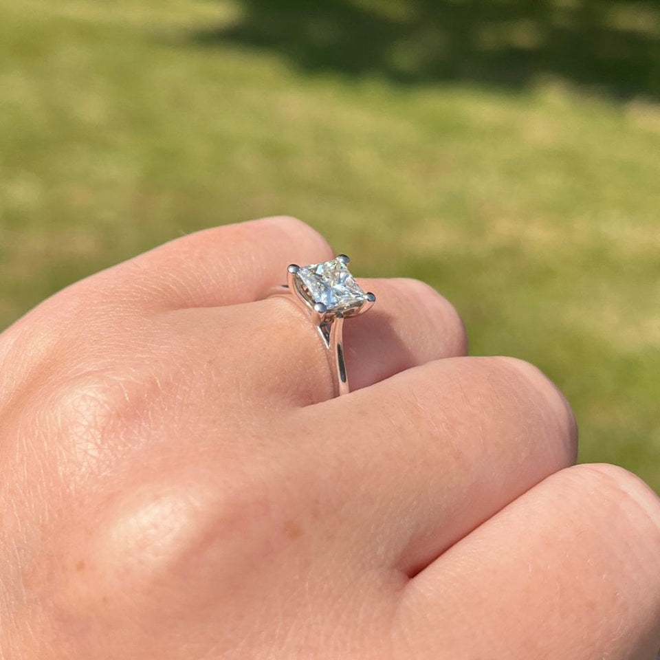 Francis & Gaye Platinum 1.04ct Princess Cut Diamond Solitaire