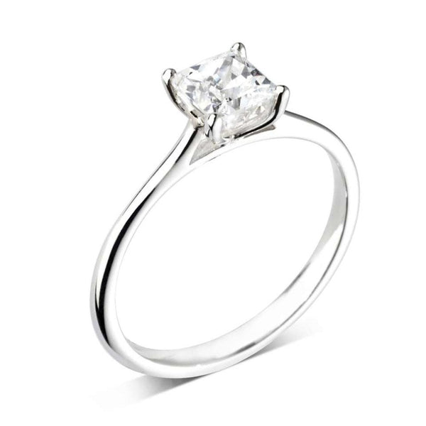 Francis & Gaye Platinum 1ct Princess Cut Diamond Ring, GIA Certified
