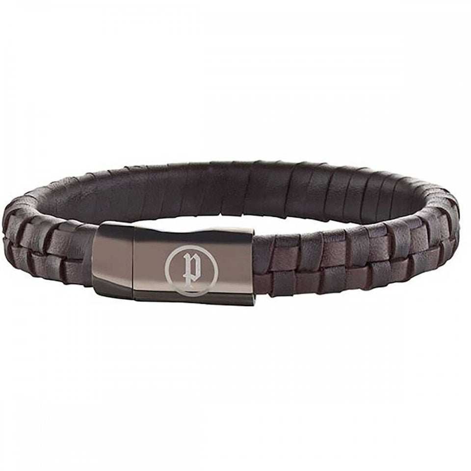 Police Men's Dark Brown Ion Plated Steel Bracelet
