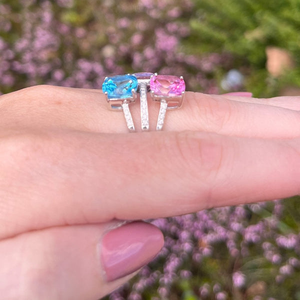 Francis & Gaye PRE-LOVED 18ct Gold Diamond and Coloured Stone Ring