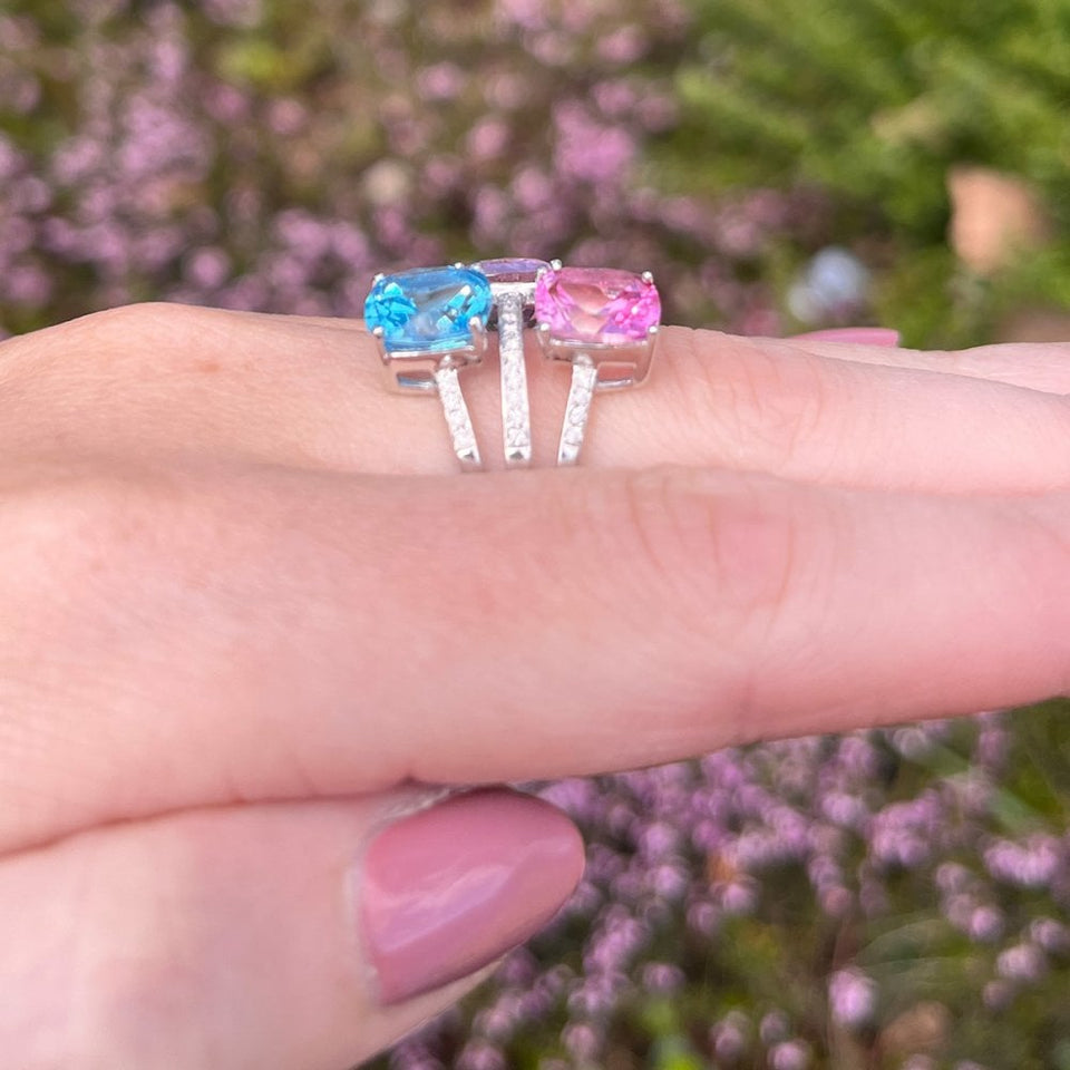 Francis & Gaye PRE-LOVED 18ct Gold Diamond and Coloured Stone Ring