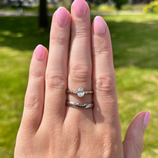Francis & Gaye PRE-LOVED Platinum Certified Diamond Ring & Matching Wedding Band
