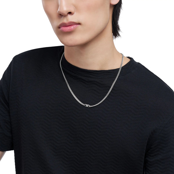 Emporio Armani Men's Eagle Logo Stainless Steel Chain Necklace