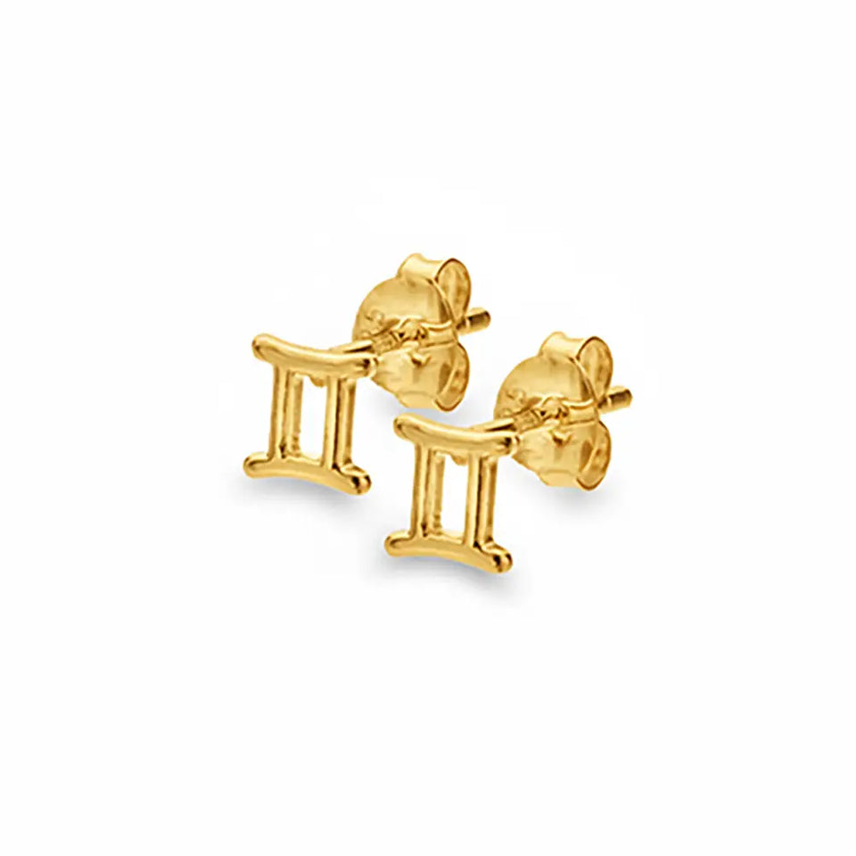 Francis & Gaye Gold Plated Silver Star Sign Earring - Gemini
