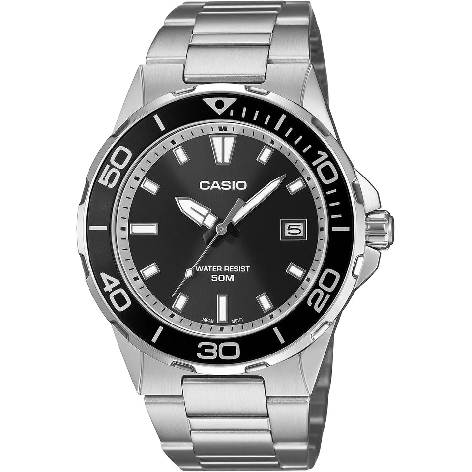 Casio Men's Marine-Inspired Black Dial Quartz Watch