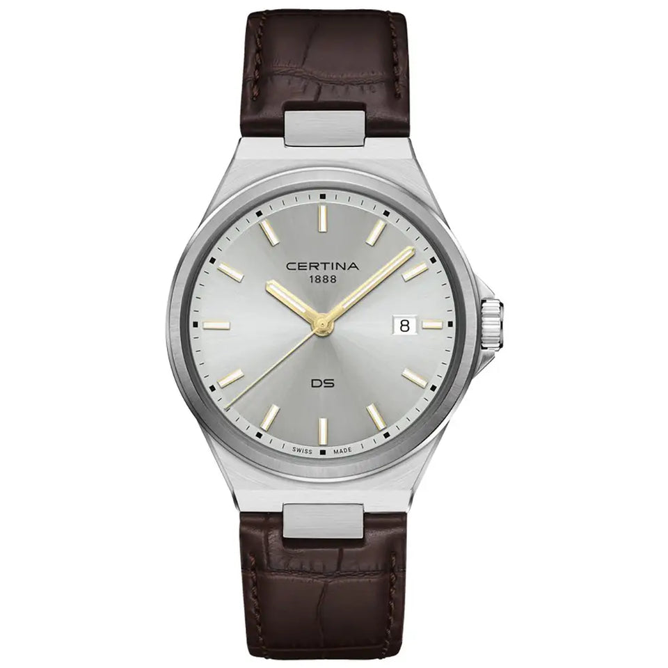 Certina Men's DS-7 39mm Quartz Brown Strap Watch
