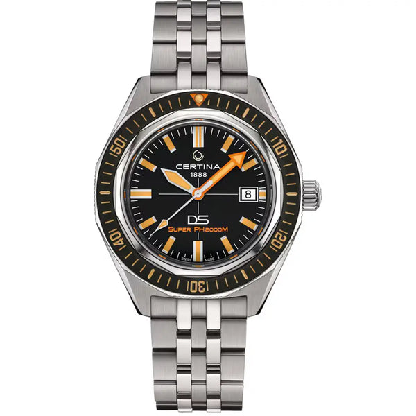 Certina Men's DS Super PH2000M Black & Orange Titanium Watch