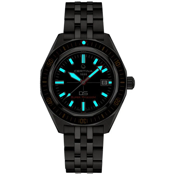 Certina Men's DS Super PH2000M Black & Orange Titanium Watch
