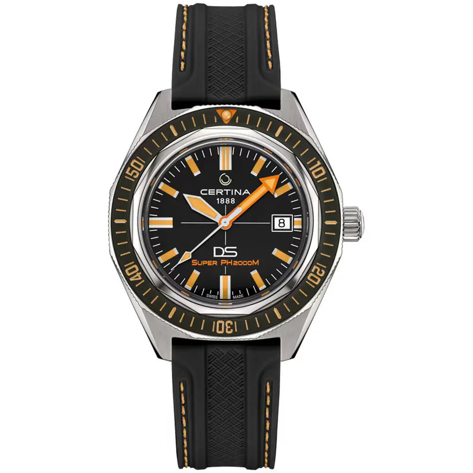 Certina Men's DS Super PH2000M Black & Orange Titanium Watch