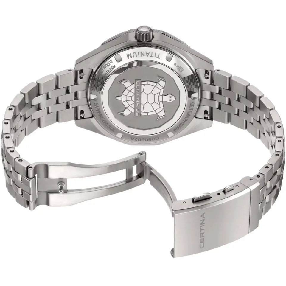 Certina Men's DS Super PH2000m Titanium Yellow Dial Watch