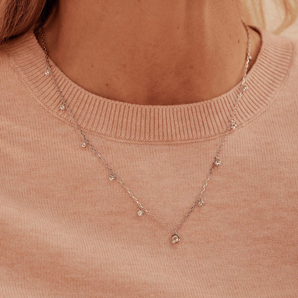 Clogau Ladies Celebration Sterling Silver Necklace with Topaz