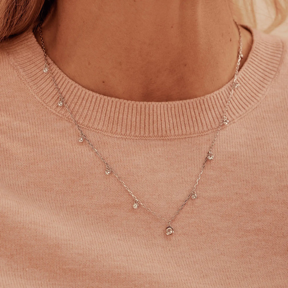Clogau Ladies Celebration Sterling Silver Necklace with Topaz
