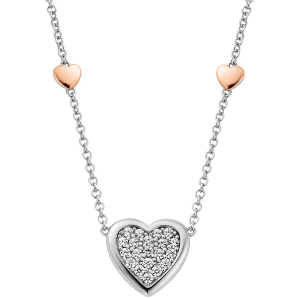 Clogau Ladies Forever Yours Sterling Silver Love Heart Necklace