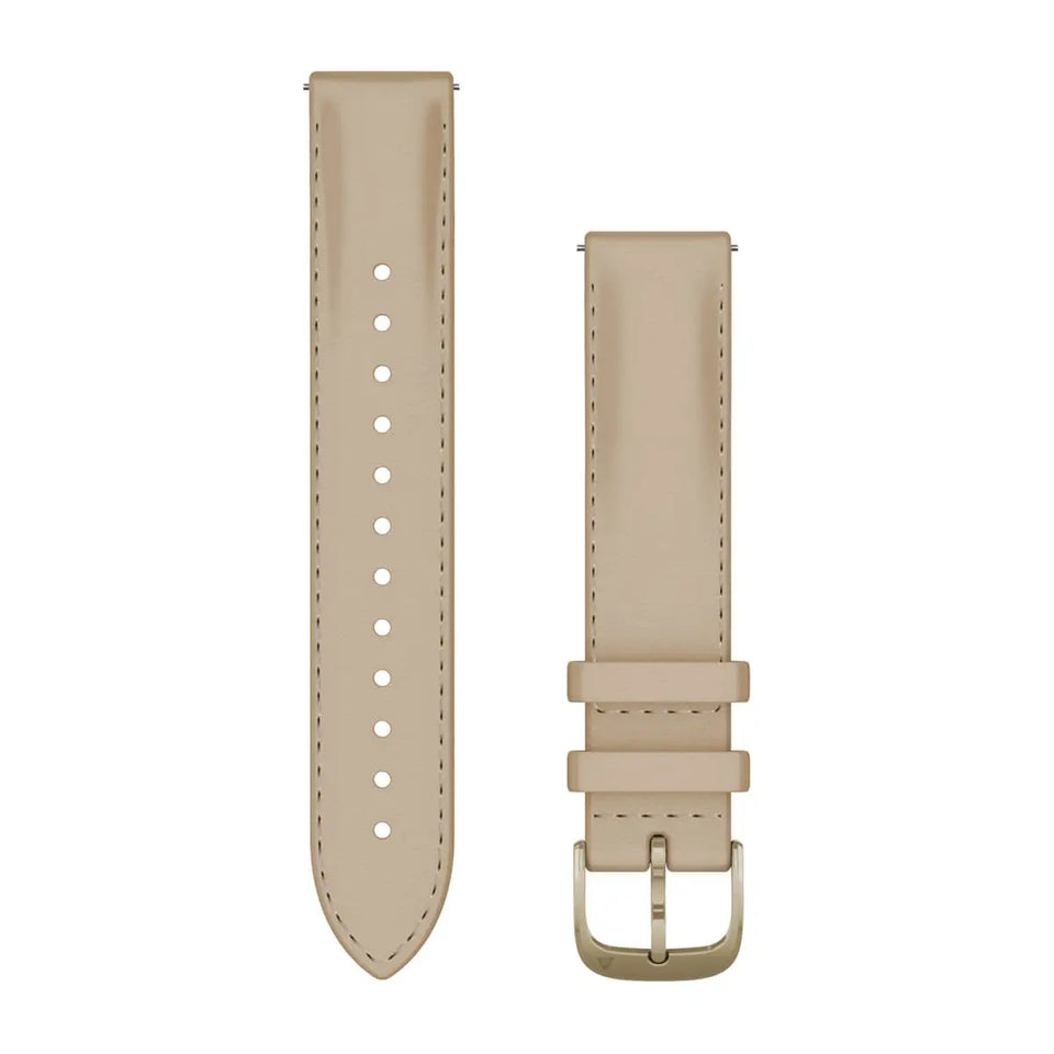 Garmin Quick Release 18mm Light Sand Leather Strap