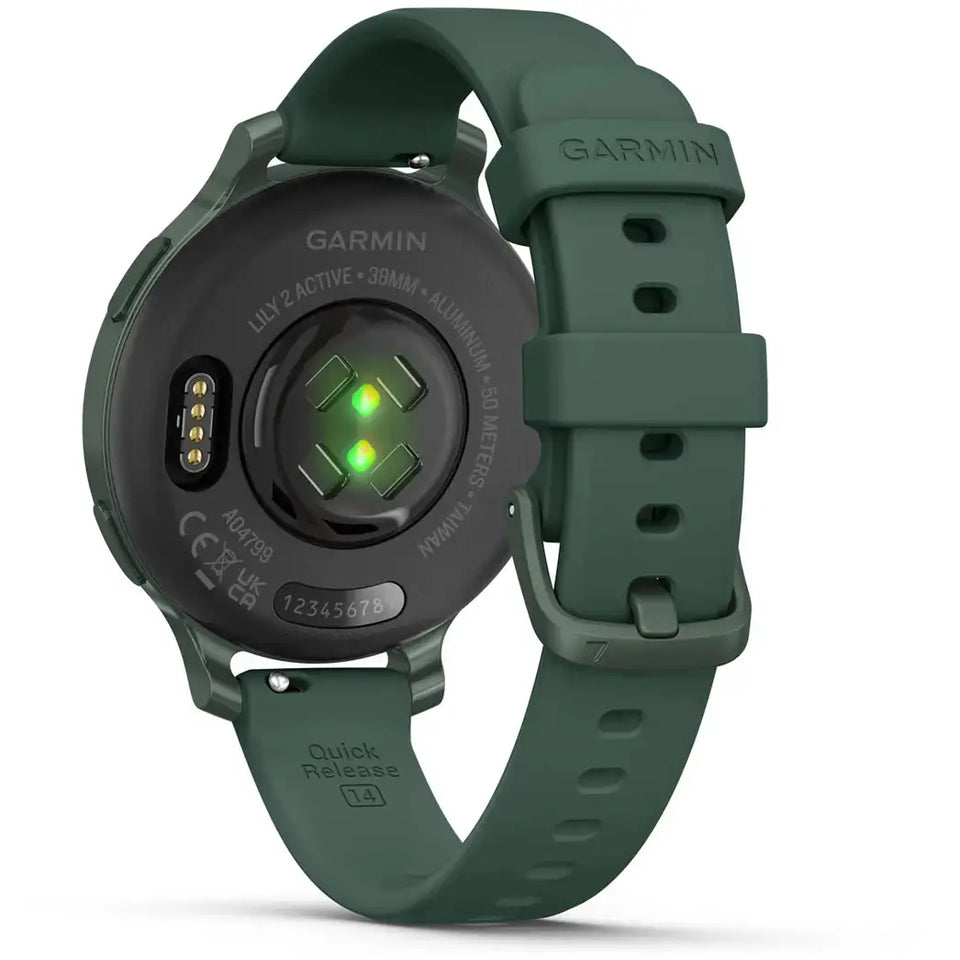 Garmin Lily® 2 Active Jasper Green Silicone Strap Watch