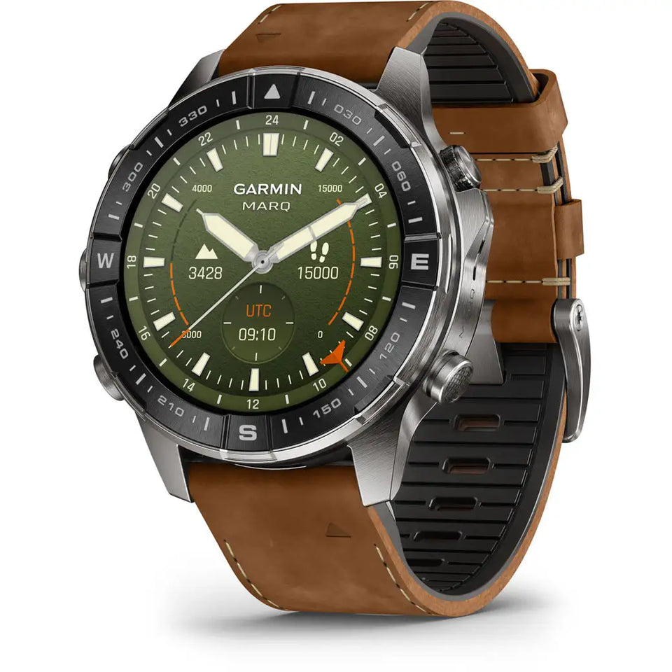 Garmin Men's MARQ® Adventurer (Gen 3) Brown Leather Modern Tool Watch