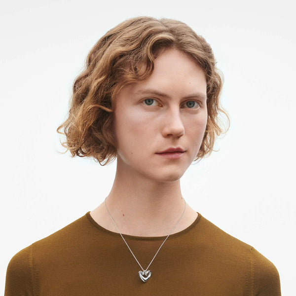 Georg Jensen Ladies Sterling Silver 2025 Heart Necklace