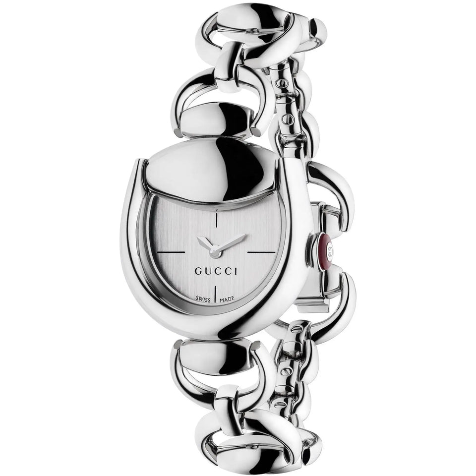 Gucci Horsebit 27mm Ladies Silver Dial Watch