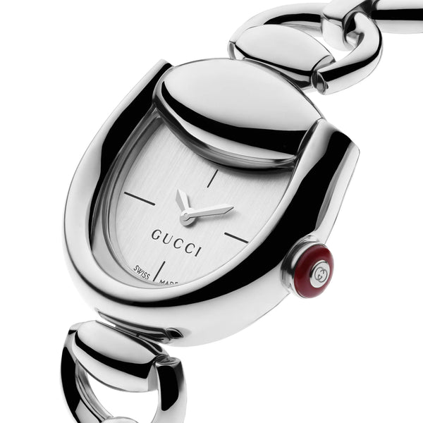 Gucci Horsebit 27mm Ladies Silver Dial Watch