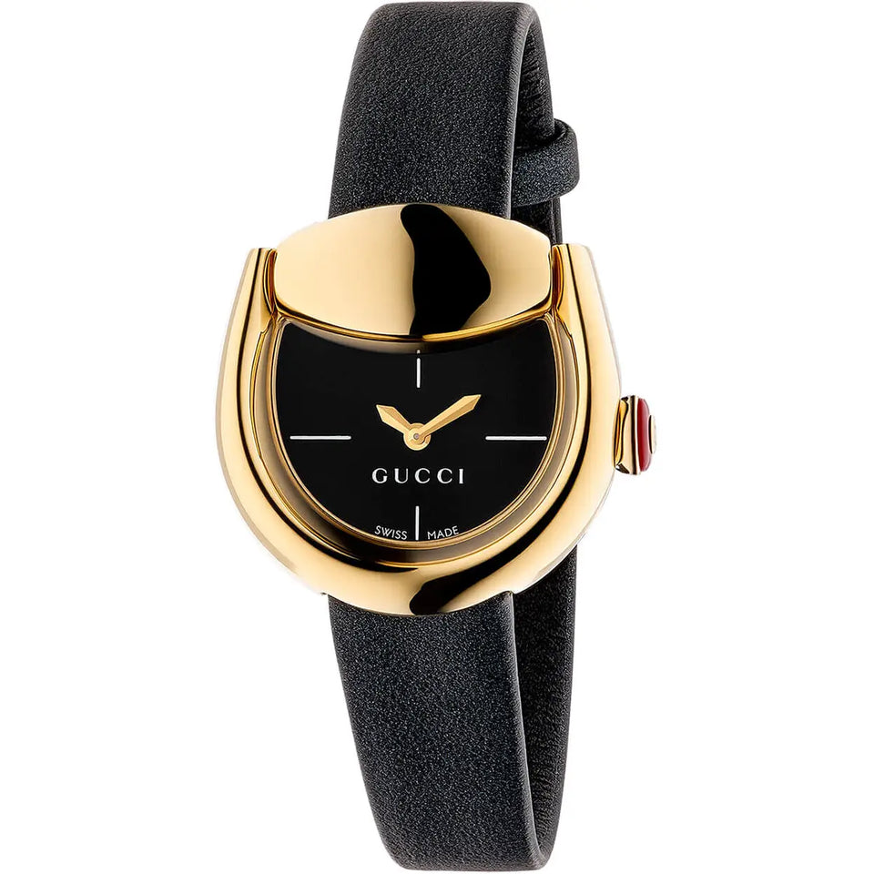 Gucci Horsebit Gold Plated 27mm Ladies Strap Watch