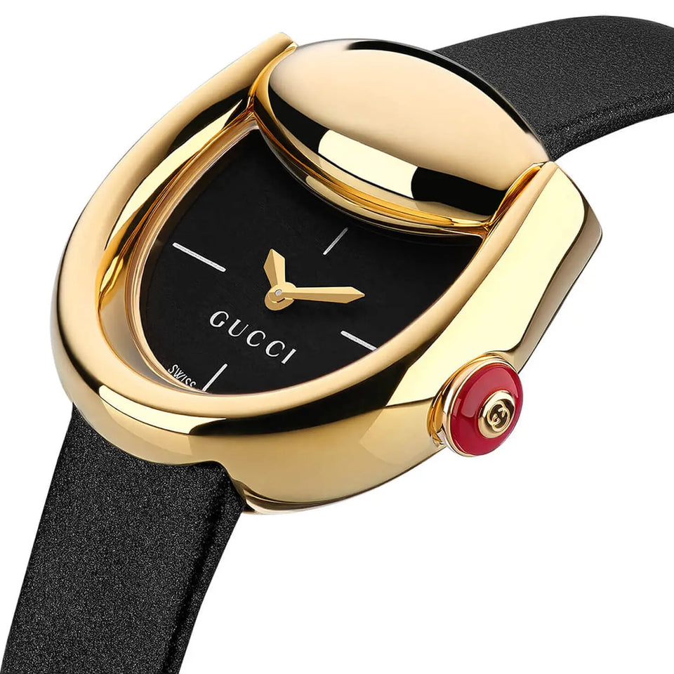 Gucci Horsebit Gold Plated 27mm Ladies Strap Watch