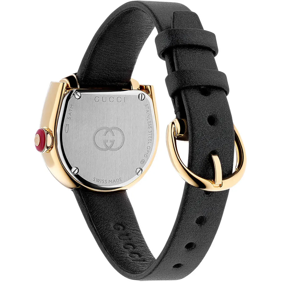 Gucci Horsebit Gold Plated 27mm Ladies Strap Watch