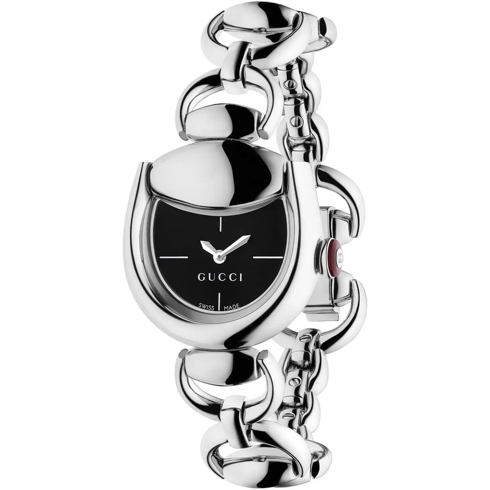 Gucci Horsebit 27mm Ladies Black Dial Watch