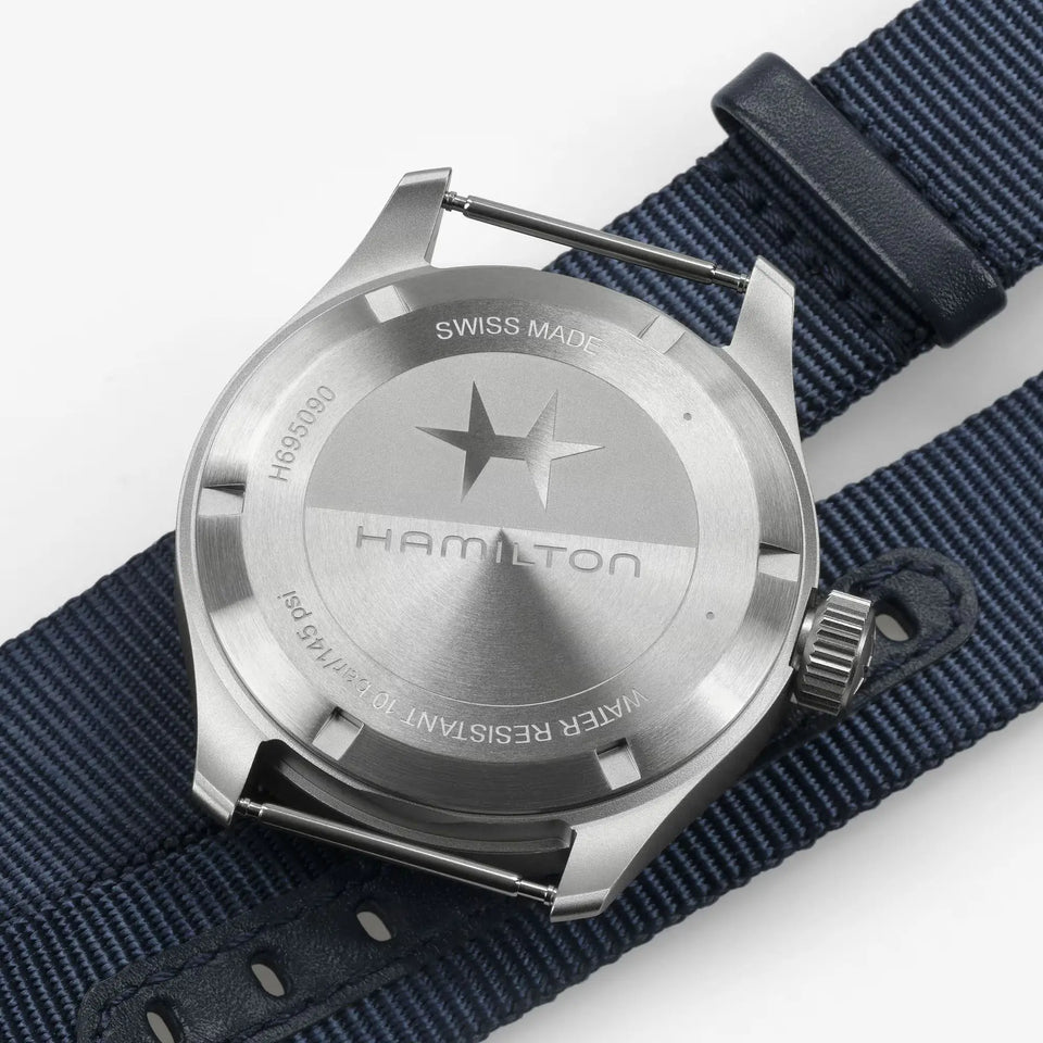 Hamilton Men's Khaki Field 40mm Mechanical Power Reserve Textile Strap Watch