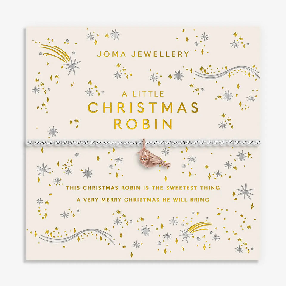 Joma Jewellery Christmas A Little 'Christmas Robin' Bracelet