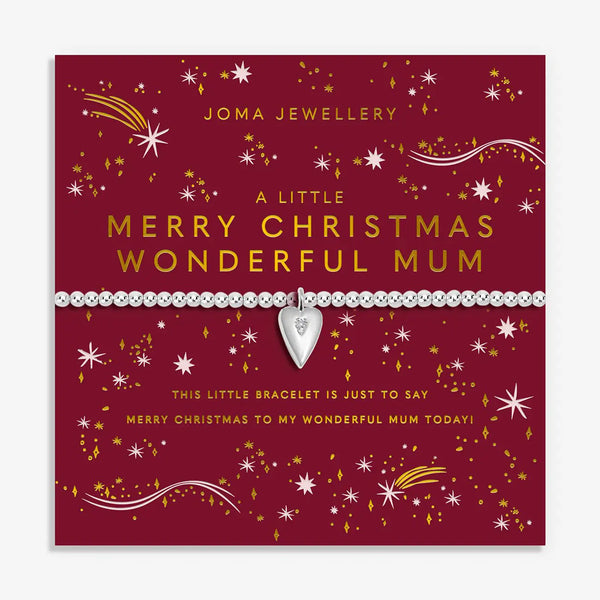 Joma Jewellery Christmas A Little 'Merry Christmas Wonderful Mum' Bracelet
