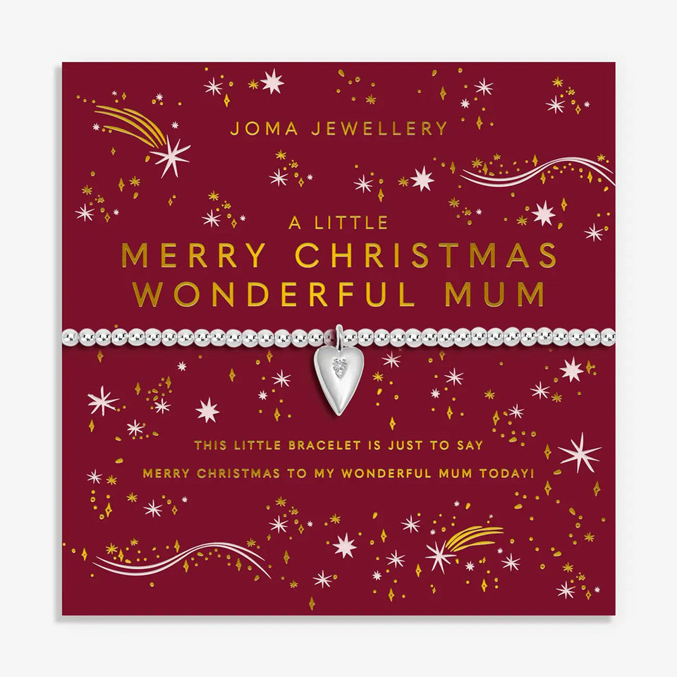 Joma Jewellery Christmas A Little 'Merry Christmas Wonderful Mum' Bracelet