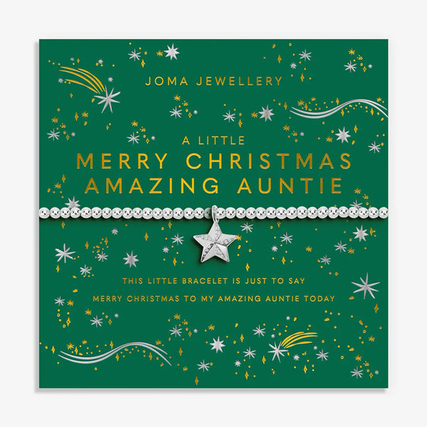 Joma Jewellery Christmas A Little 'Merry Christmas Auntie' Bracelet