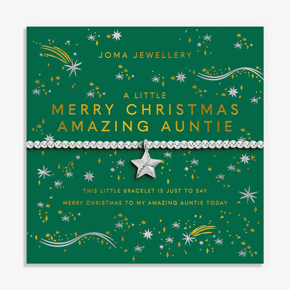 Joma Jewellery Christmas A Little 'Merry Christmas Auntie' Bracelet