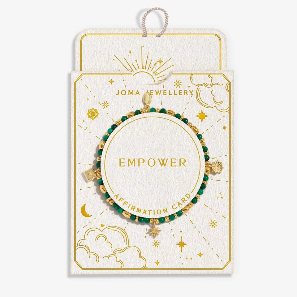 Joma Jewellery Affirmation Card 'Empower' Bracelet