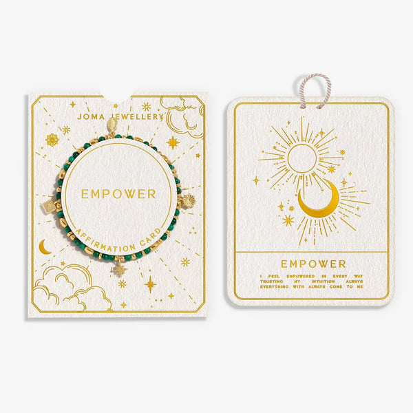 Joma Jewellery Affirmation Card 'Empower' Bracelet