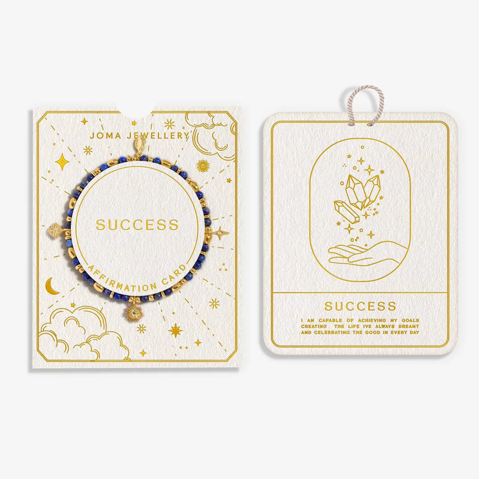 Joma Jewellery Affirmation Card 'Success' Bracelet