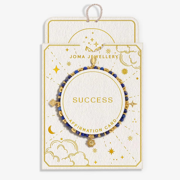 Joma Jewellery Affirmation Card 'Success' Bracelet
