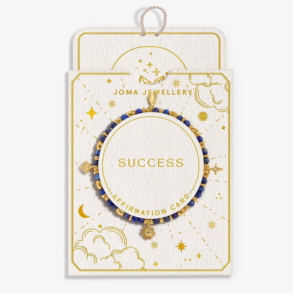 Joma Jewellery Affirmation Card 'Success' Bracelet