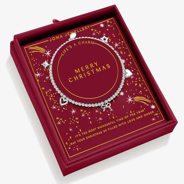 Joma Jewellery Christmas Life's a Charm 'Merry Christmas' Bracelet