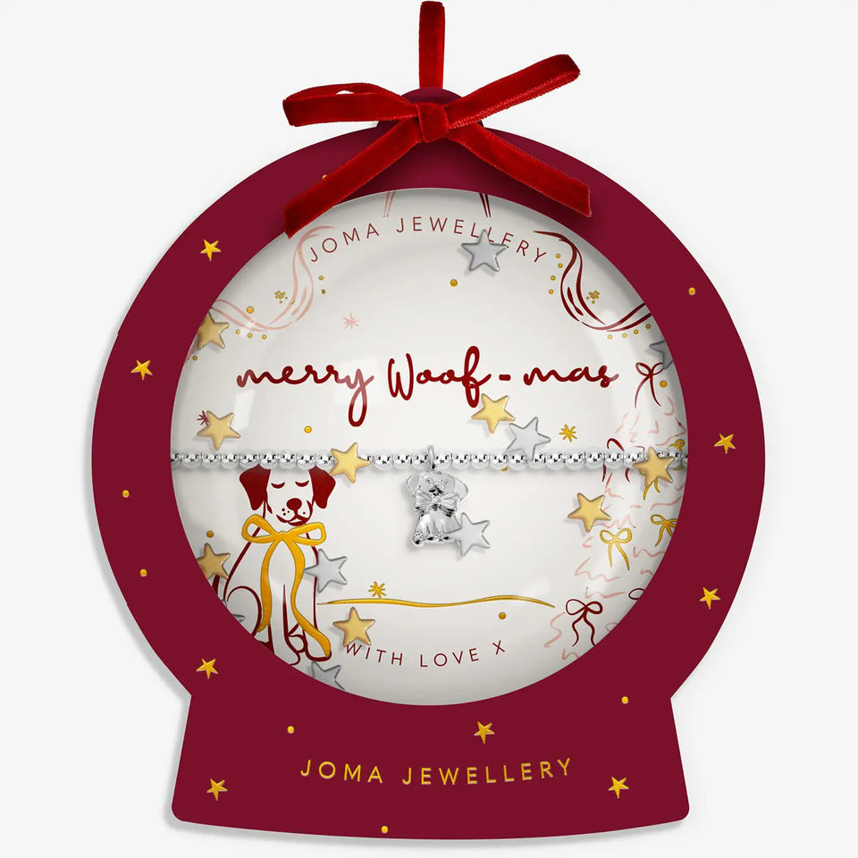 Joma Jewellery Snowglobe A Little 'Merry Woof-Mas' Bracelet