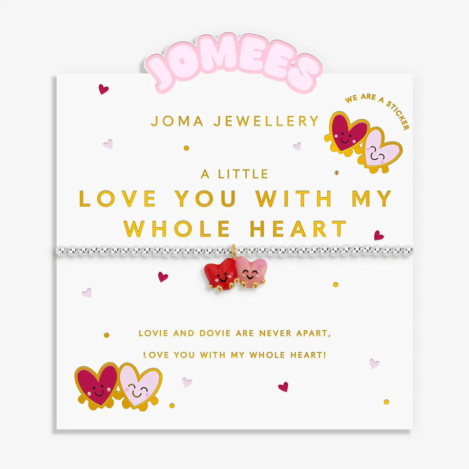 Joma Jewellery Kids' A Little Jomees 'Love You With My Whole Heart' Bracelet