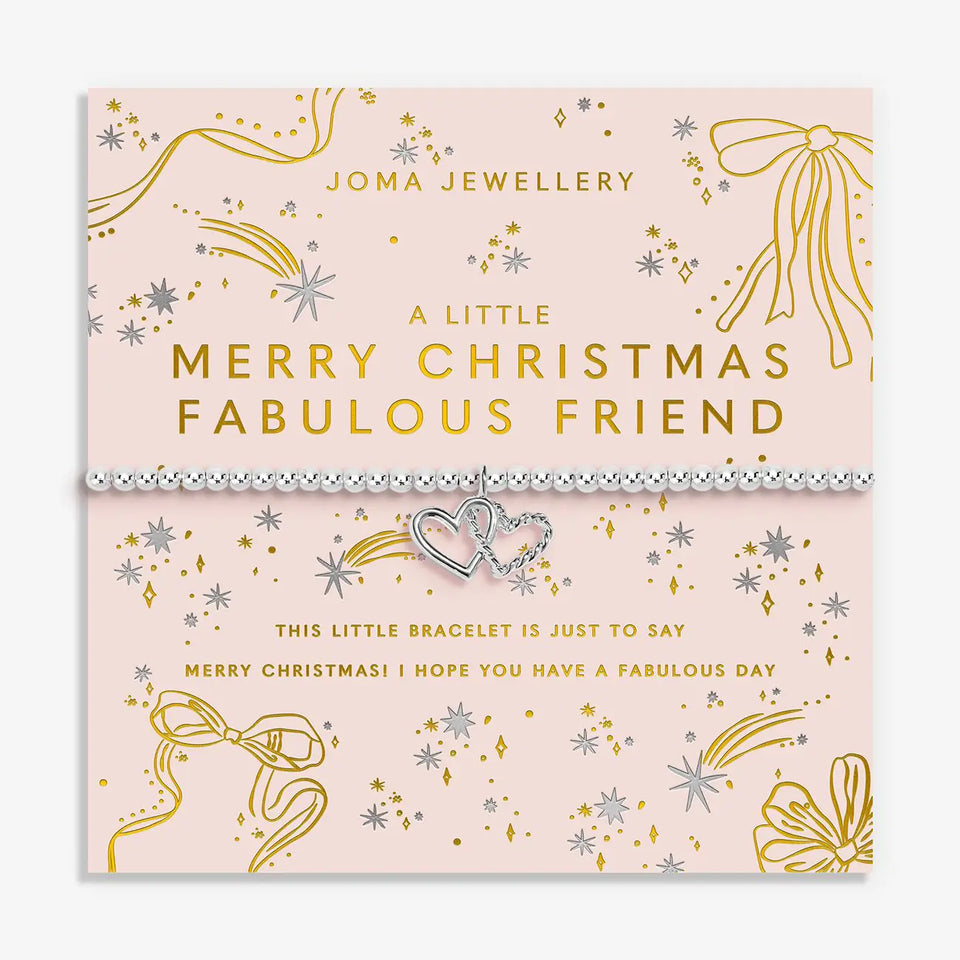Joma Jewellery Christmas A Little 'Merry Christmas Fabulous Friend' Bracelet