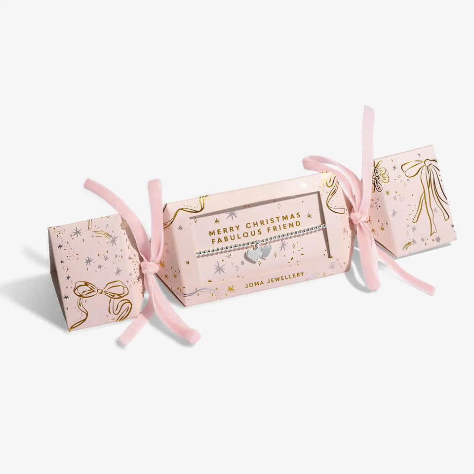 Joma Jewellery Christmas Cracker 'Merry Christmas Fabulous Friend' Bracelet