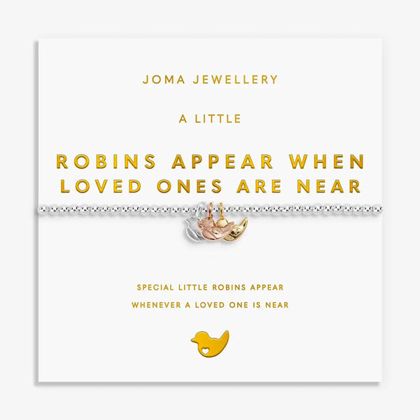 Joma Jewellery A Little Charmed Moments 'Robins Appear When Loved Ones Are Near' Bracelet