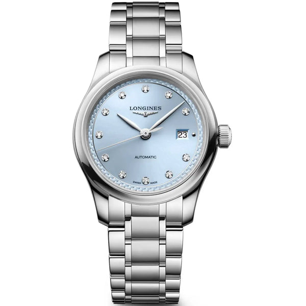 Longines Ladies' Master Collection Frosted Blue Diamond Set Automatic Watch