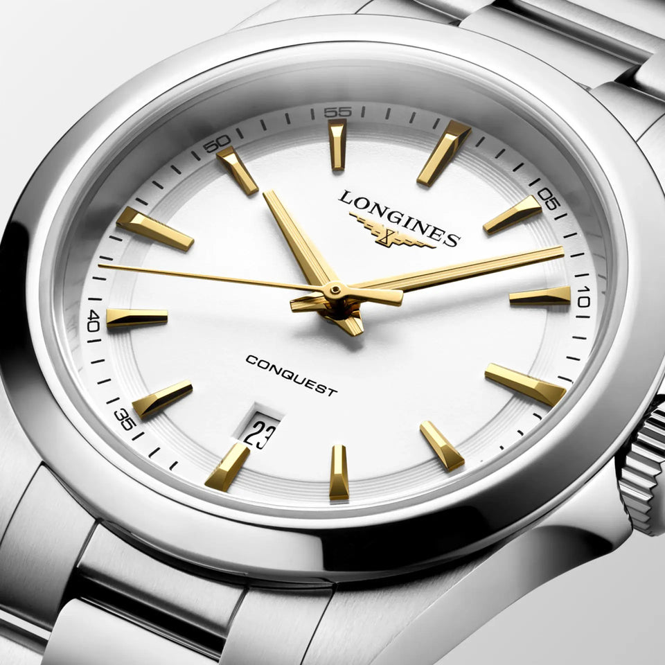 Longines Ladies Conquest 30mm Steel Quartz Watch