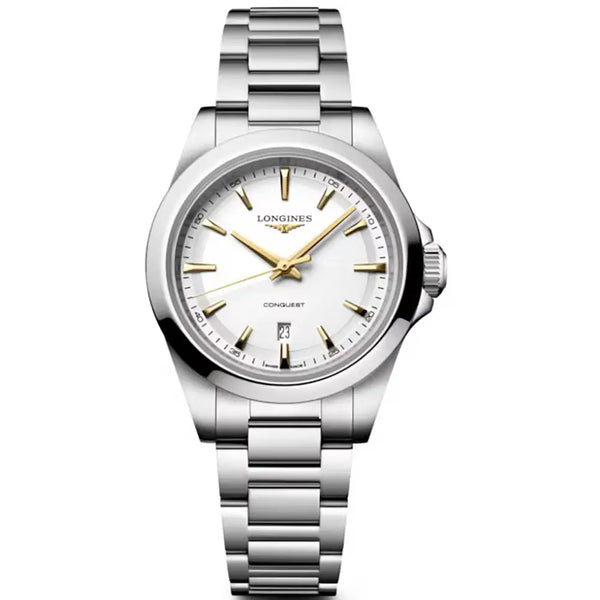Longines Ladies Conquest 30mm Steel Quartz Watch