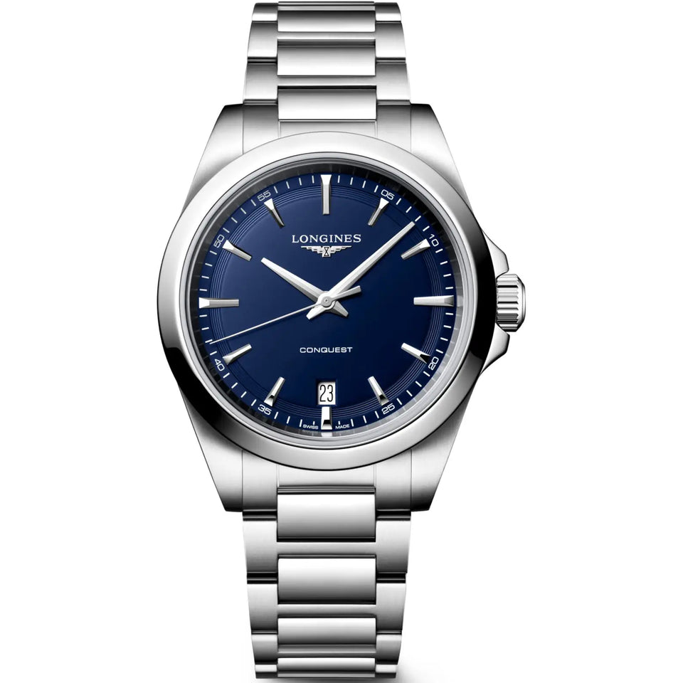 Longines Men's Conquest 38mm Navy Blue Quartz Watch